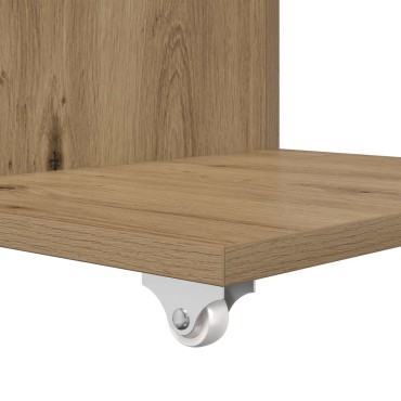 vidaXL Τραπεζάκι Πλευράς με τροχούς Artisan Oak 40x35x60cm 1 τεμ.