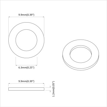 vidaXL Βίδες 12 τμχ. Ασημί 10 x 10 x 0,8 χιλ Σίδερο