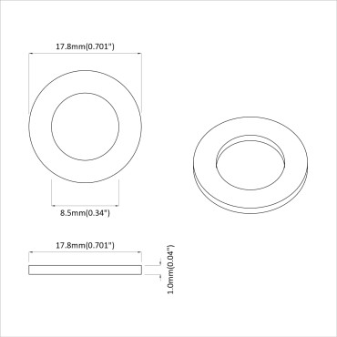 vidaXL Βίδες 12 τμχ. Ασημί 16 x 16 x 1,5 χιλ Σίδερο