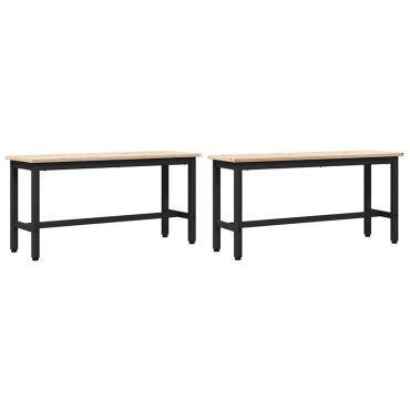 vidaXL Καθίσματα Τραπεζιού 100x32,5x49cm 2 τμχ.