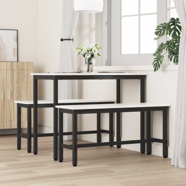 vidaXL Καθιστικό Σαλονιού Λευκό 100x32,5x49cm Στερεό ξύλο πεύκου