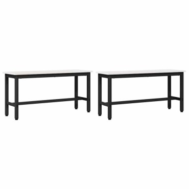 vidaXL Καθιστικό Σαλονιού 100x32,5x49cm 2 τεμ. Στερεό ξύλο πεύκου