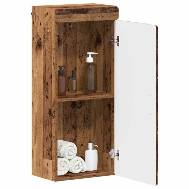 vidaXL Ντουλάπα τοίχου μπάνιου TULUM Παλιό ξύλο 37x24,5x86 εκ 1 τεμ.