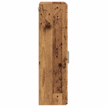 vidaXL Ντουλάπα τοίχου μπάνιου TULUM Παλιό ξύλο 37x24,5x86 εκ 1 τεμ.