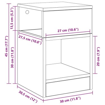 vidaXL End Table 2 τεμ. Λευκό 30,5x30x45cm Επεξεργασμένο Ξύλο