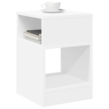 vidaXL End Table 2 τεμ. Λευκό 30,5x30x45cm Επεξεργασμένο Ξύλο