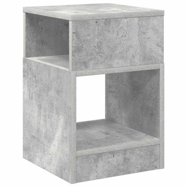vidaXL End Table Σκυρόδεμα Γκρι 30,5x30x45cm Επεξεργασμένο Ξύλο