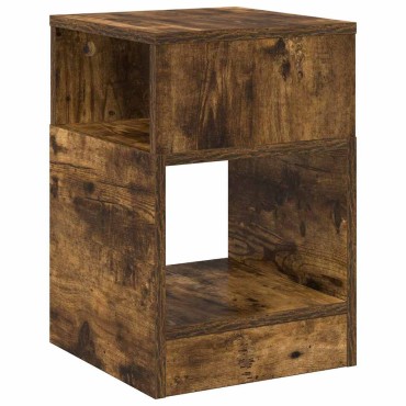 vidaXL End Table 2 τεμ. Καπνισμένο Ξύλο Δρυός 30,5x30x45 εκ