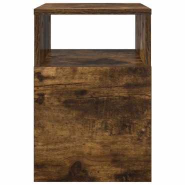 vidaXL End Table 2 τεμ. Καπνισμένο Ξύλο Δρυός 30,5x30x45 εκ