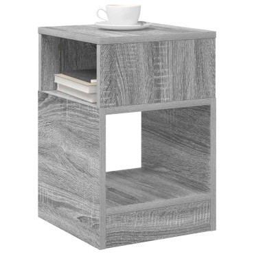 vidaXL End Table Γκρίζο Σονομα 30,5x30x45cm Επεξεργασμένο Ξύλο