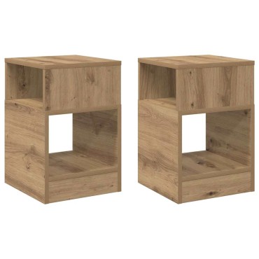 vidaXL End Table 2 τεμ. Artisan Oak 30,5x30x45 εκ