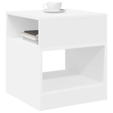 vidaXL End Table 2 τεμ. Λευκό 40,5x40x45cm Επεξεργασμένο Ξύλο