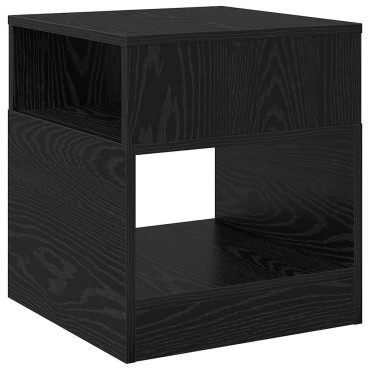 vidaXL End Table Μαύρη Οξυά 40,5x40x45cm Επεξεργασμένο Ξύλο
