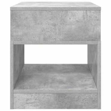 vidaXL End Table Σκυρόδεμα Γκρι 40,5x40x45cm Επεξεργασμένο Ξύλο