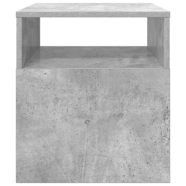 vidaXL End Table Σκυρόδεμα Γκρι 40,5x40x45cm Επεξεργασμένο Ξύλο