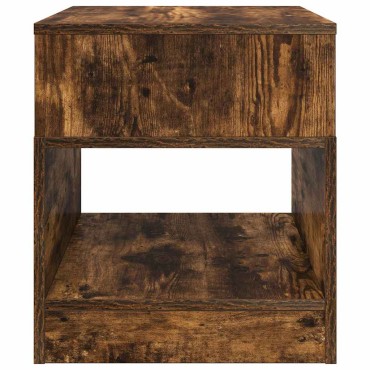 vidaXL End Table 2 τεμ. Καπνισμένο Ξύλο Δρυός 40,5x40x45 εκ
