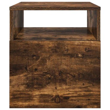 vidaXL End Table 2 τεμ. Καπνισμένο Ξύλο Δρυός 40,5x40x45 εκ