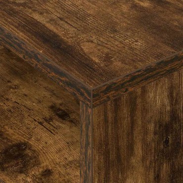 vidaXL End Table 2 τεμ. Καπνισμένο Ξύλο Δρυός 40,5x40x45 εκ