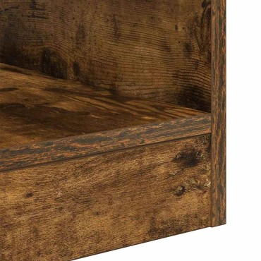 vidaXL End Table 2 τεμ. Καπνισμένο Ξύλο Δρυός 40,5x40x45 εκ