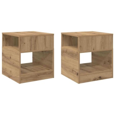 vidaXL End Table 2 τεμ. Artisan Oak 40,5x40x45 εκ