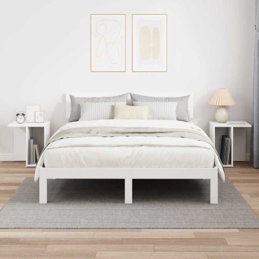 vidaXL End Table 2 τεμ. Λευκό 37x32x40cm Επεξεργασμένο Ξύλο