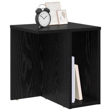 vidaXL End Table Μαύρη Οξυά 37x32x40cm Επεξεργασμένο Ξύλο