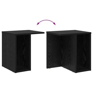 vidaXL End Table Μαύρη Οξυά 37x32x40cm Επεξεργασμένο Ξύλο