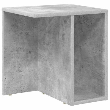 vidaXL End Table Σκυρόδεμα Γκρι 37x32x40cm Επεξεργασμένο Ξύλο