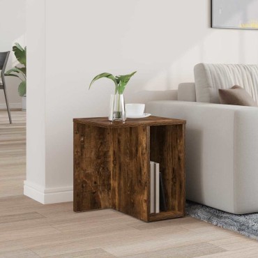 vidaXL End Table Καπνιστό Δρύς 37x32x40cm Επεξεργασμένο Ξύλο