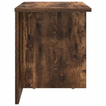 vidaXL End Table Καπνιστό Δρύς 37x32x40cm Επεξεργασμένο Ξύλο