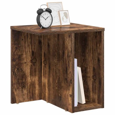 vidaXL End Table 2 τεμ. Καπνισμένο Ξύλο Δρυός 37x32x40 εκ