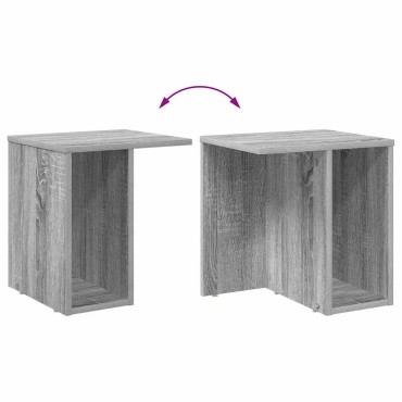vidaXL End Table Γκρι Sonoma 37x32x40cm Επεξεργασμένο Ξύλο