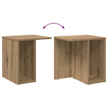 vidaXL End Table Artisan Oak 37x32x40cm Επεξεργασμένο Ξύλο