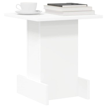 vidaXL End Table Λευκό 35,5x35x40cm Επεξεργασμένο Ξύλο