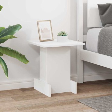 vidaXL End Table Λευκό 35,5x35x40cm Επεξεργασμένο Ξύλο