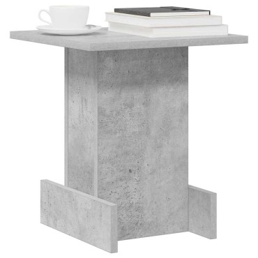 vidaXL End Table Σκυρόδεμα Γκρι 35,5x35x40cm Επεξεργασμένο Ξύλο