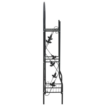 vidaXL Ραφιέρα Φυτών Τριώροφη Μαύρη 52 x 28 x 128 εκ. Σιδερένια