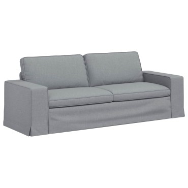 vidaXL Καναπές Ανοιχτό γκρι 222x80x82cm ύφασμα