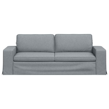 vidaXL Καναπές Ανοιχτό γκρι 222x80x82cm ύφασμα