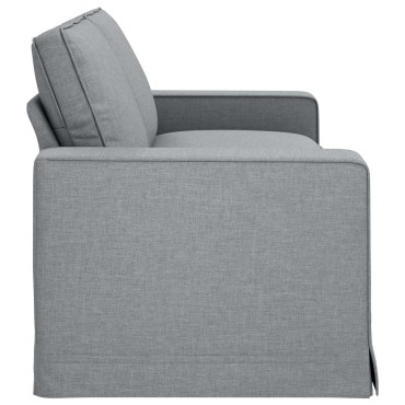 vidaXL Καναπές Ανοιχτό γκρι 222x80x82cm ύφασμα
