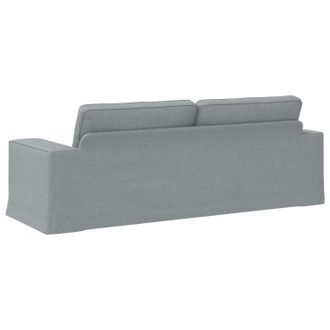 vidaXL Καναπές Ανοιχτό γκρι 222x80x82cm ύφασμα
