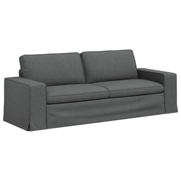 vidaXL Καναπές Σκούρο Γκρι 222x80x82cm ύφασμα