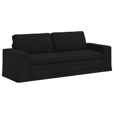 vidaXL Καναπές Μαύρο 222x80x82cm ύφασμα