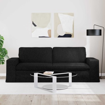 vidaXL Καναπές Μαύρο 222x80x82cm ύφασμα