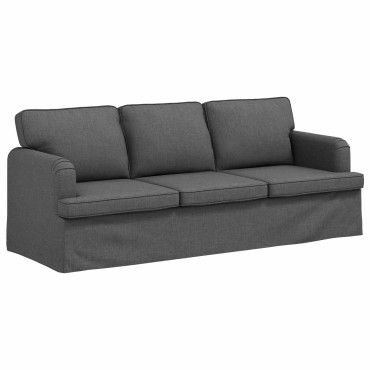 vidaXL Καναπές Σκούρο Γκρι 201x80x85cm ύφασμα