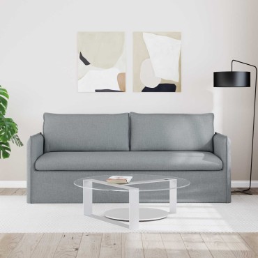 vidaXL Καναπές Ανοιχτό γκρι 196x82x85cm ύφασμα