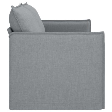 vidaXL Καναπές Ανοιχτό γκρι 196x82x85cm ύφασμα