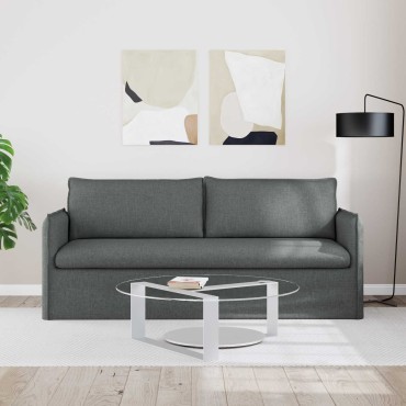 vidaXL Καναπές Σκούρο Γκρι 196x82x85cm ύφασμα