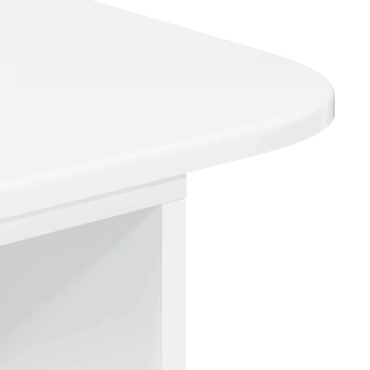 vidaXL Τραπέζι κονσόλας Υψηλής γυαλάδας λευκό 93x40x75 εκ