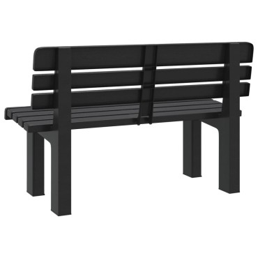 vidaXL Παγκάκι Κήπου Ανθρακί 110x52x71cm από Πολυπροπυλένιο 1 τεμ.